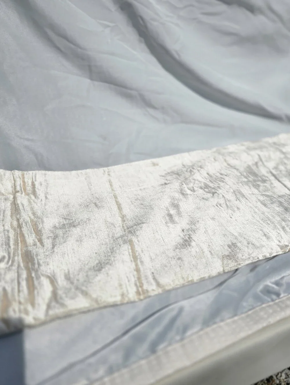New! Quince Luster Velvet Champagne Curtains, 48
